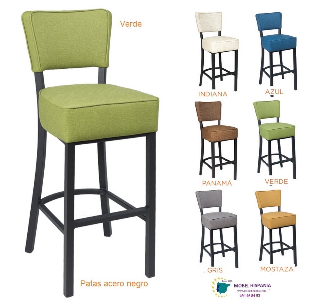 RB6628 silla metal verde 1 05