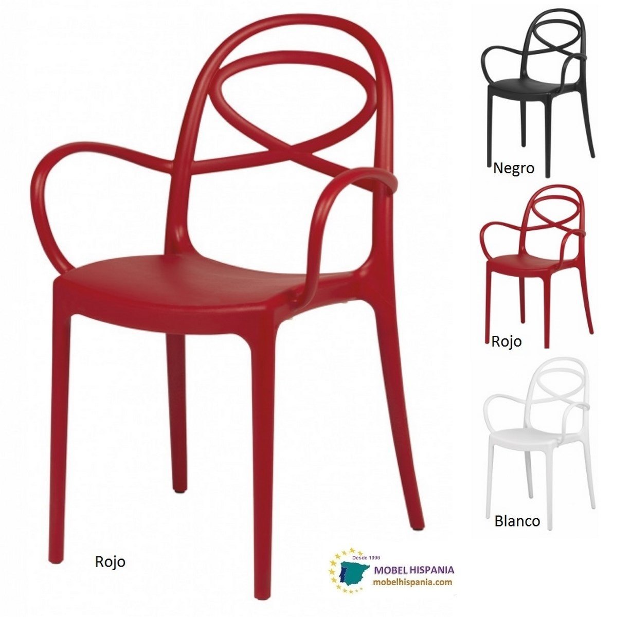 LASI silla polipropileno rojo 05 2