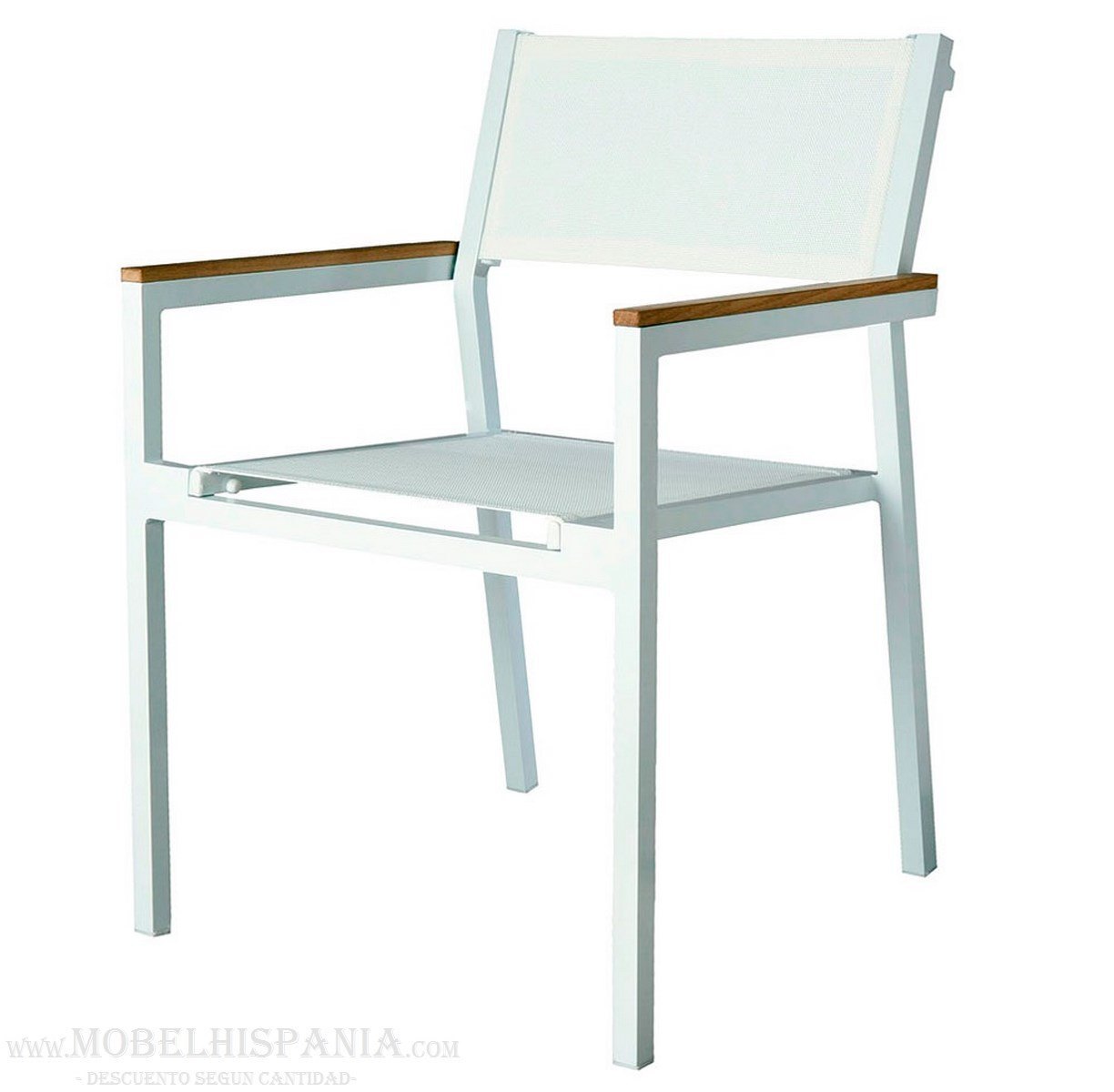 SHIO BLANCO silla exterior aluminio textilene 2