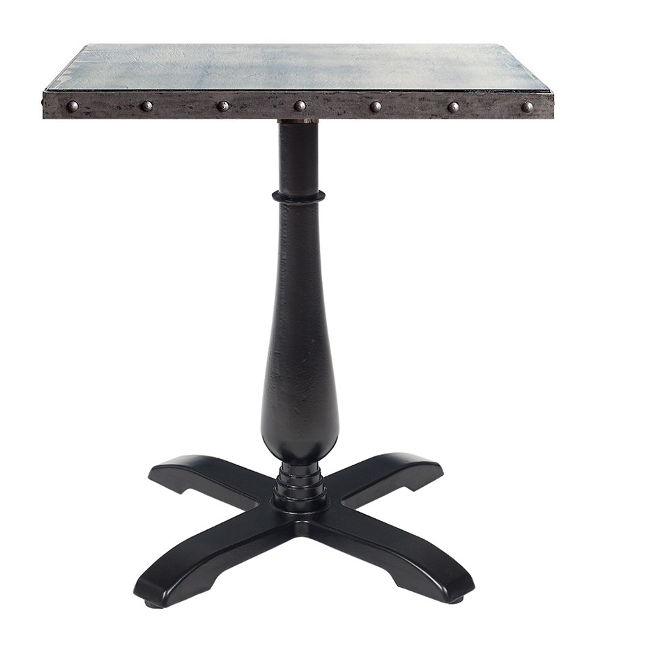 8155T Pie fundicion metalico torneado negro 03