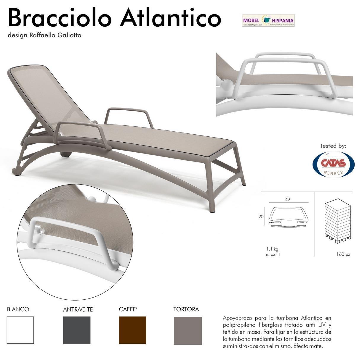 ATLANTICO BRAZOS Tumbona polipropileno tortora 2 06