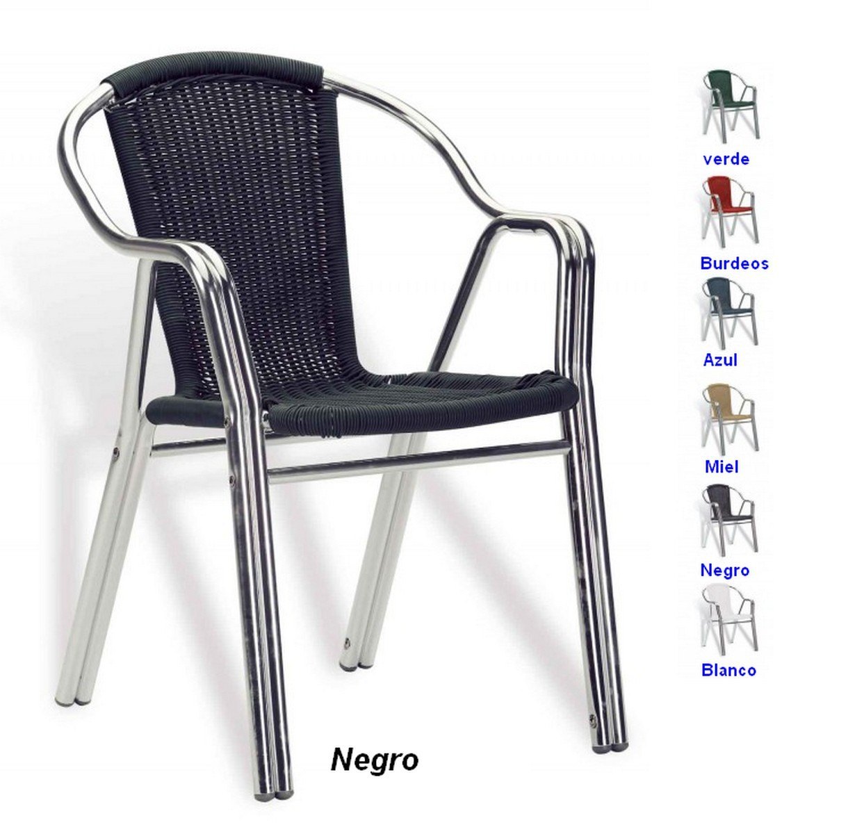 doble tubo Sillon terraza aluminio verde mobel hispania 05