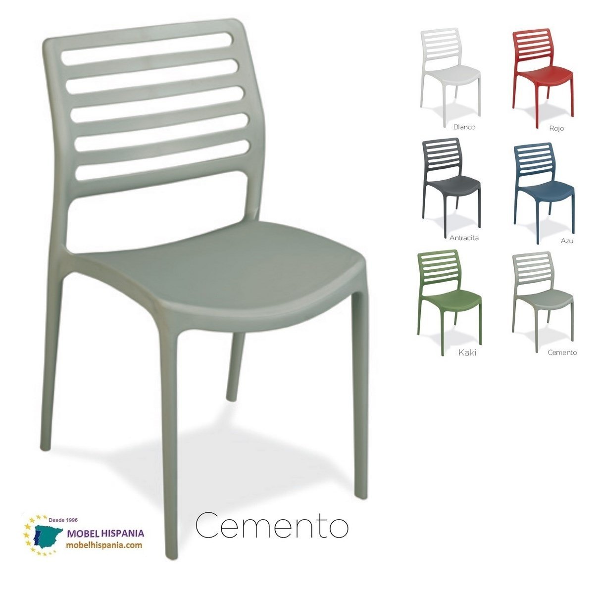 1150 Silla polipropileno cemento 3