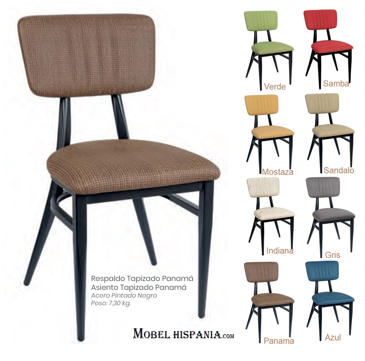 187 Silla metal tapizada azul 05 1