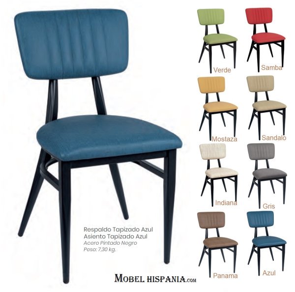 187 Silla metal tapizada indiana 12 1