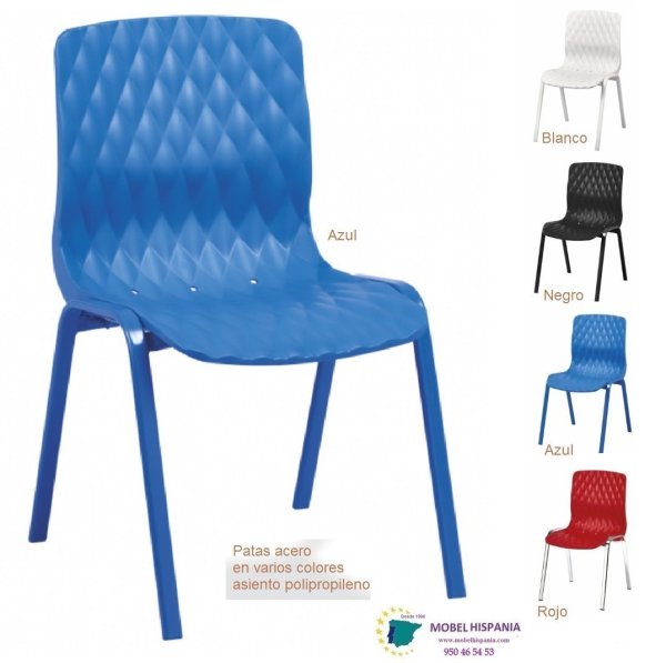 1208 Silla metal plastico negro 03 3