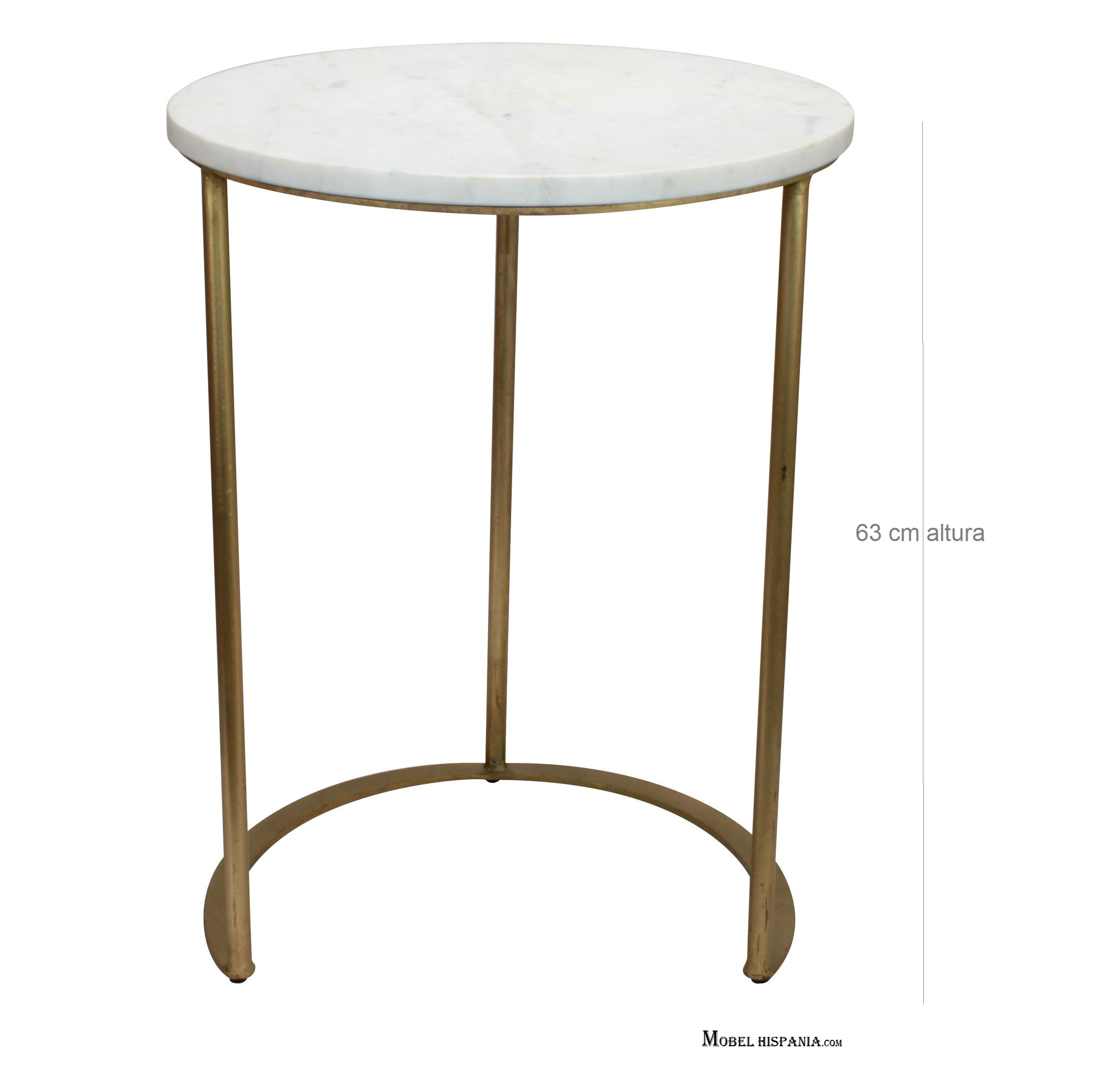 IRIS mesa marmol dorada 63cm