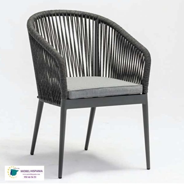 6361 Silla aluminio gris cuerda gris 2