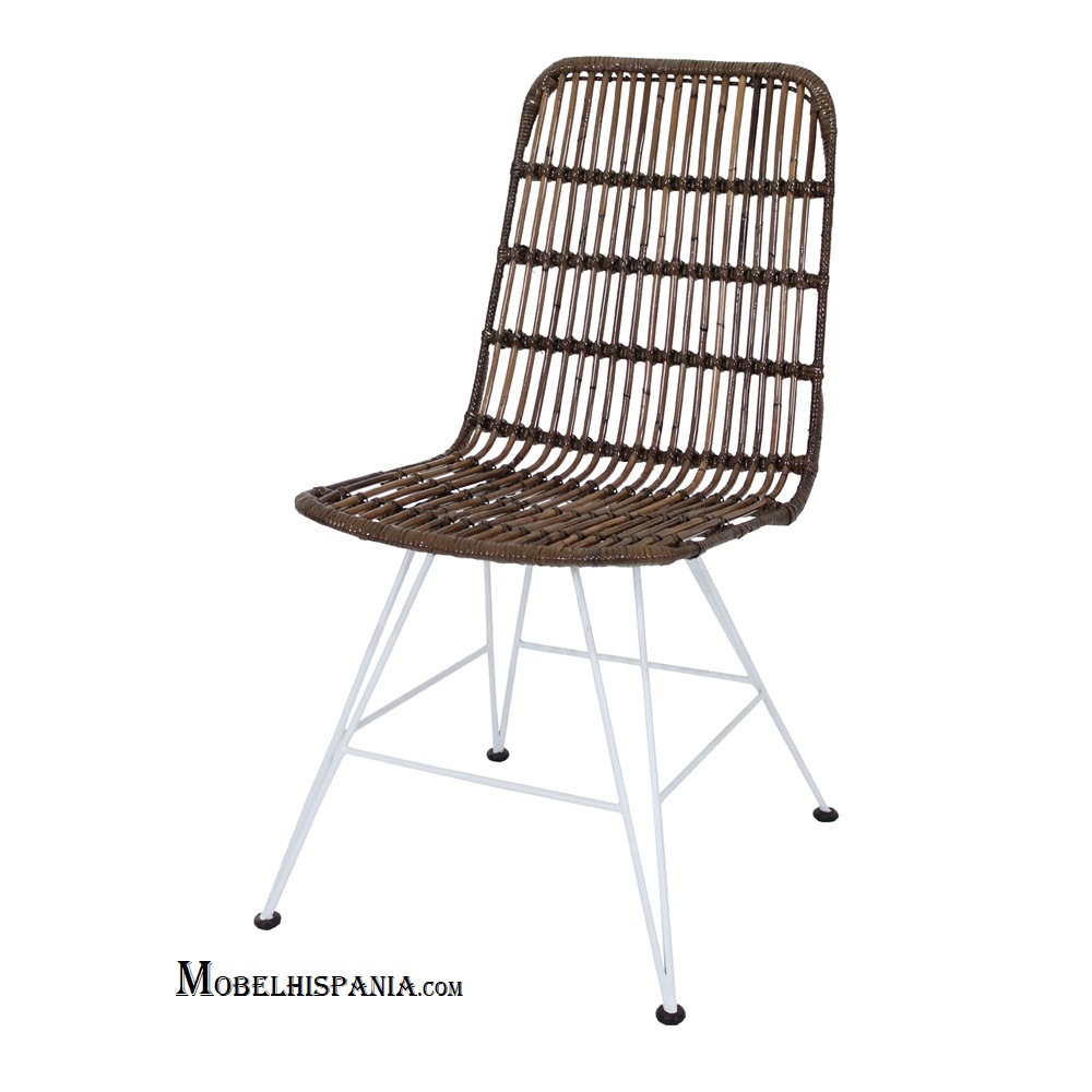 ACRACIA Silla metal rattan sintetico 1