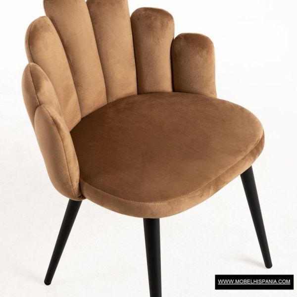 Hanpe Terciopelo gris marron w 12 1