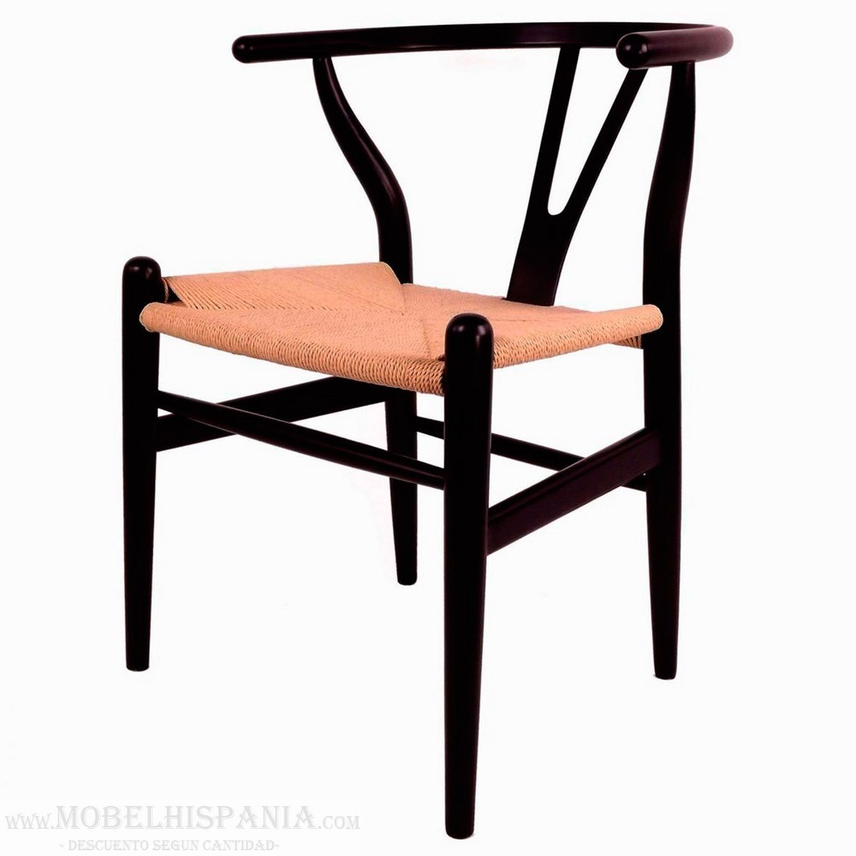 WISHBONE NOGAL BLACK silla estilo nordico 01