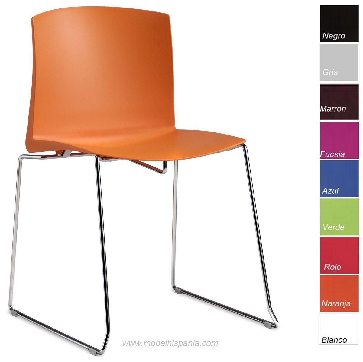 pull patin cromada silla pvc mobel hispania 1