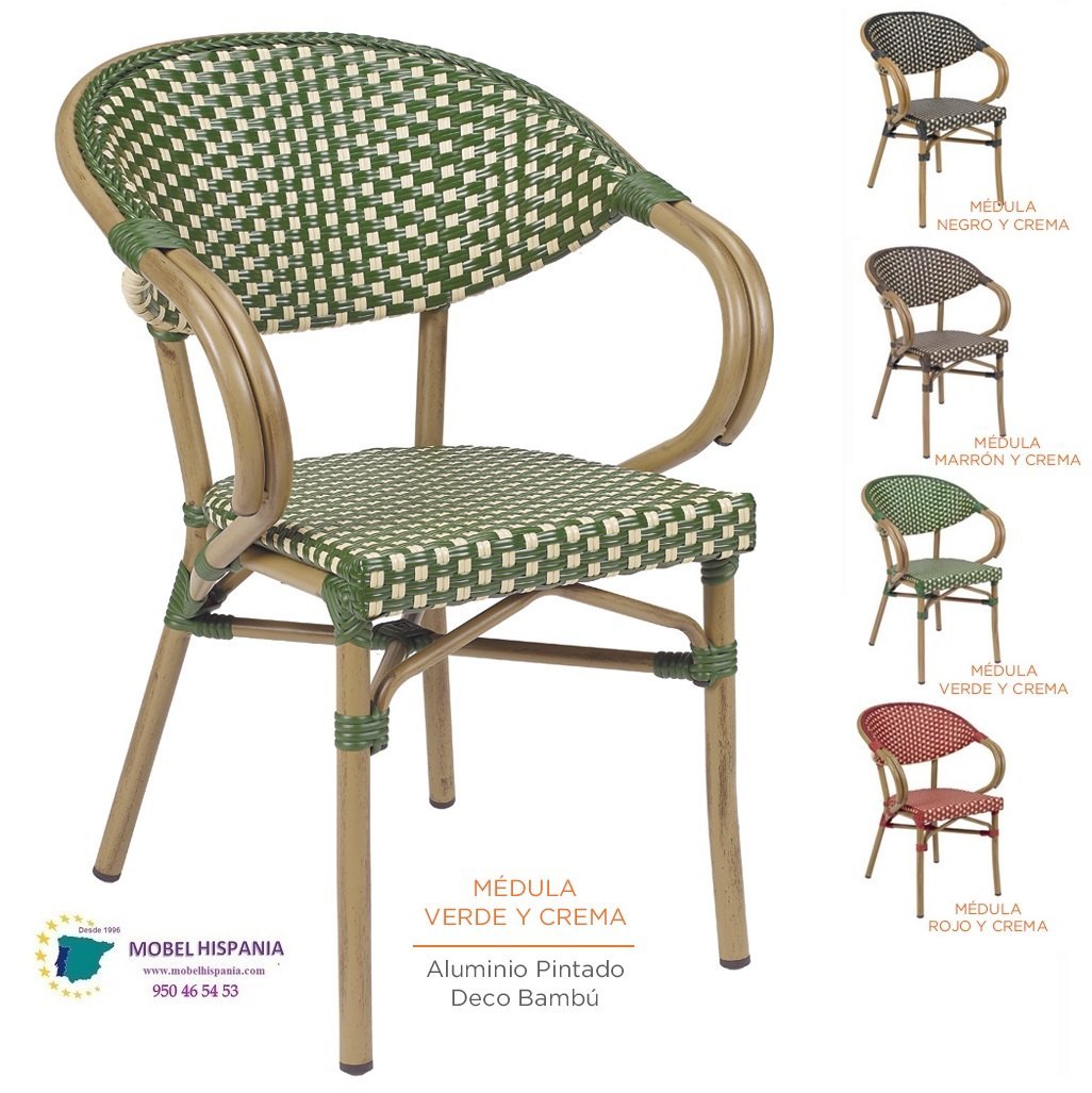 4090 Sillon bambu medula marron crema 06 1