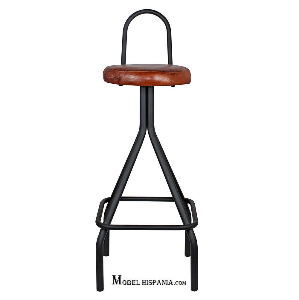 CLOE taburete negro tapizado 01