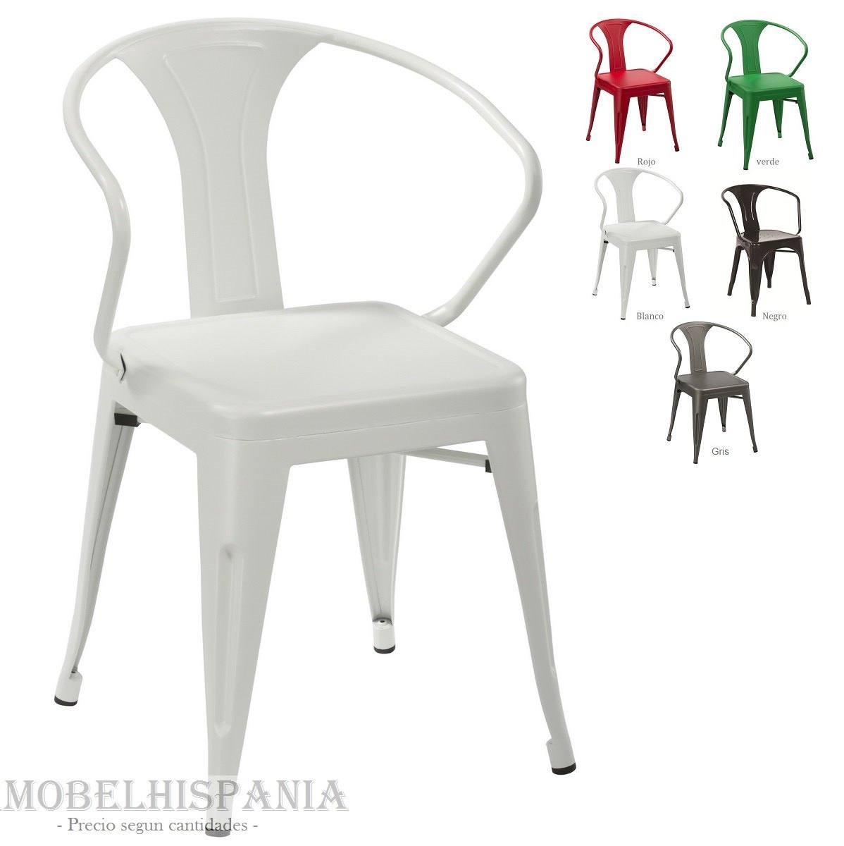 tolix blanca silla vintage metalica 03