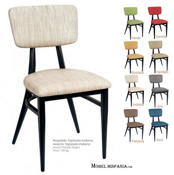 187 Silla metal tapizada indiana 1