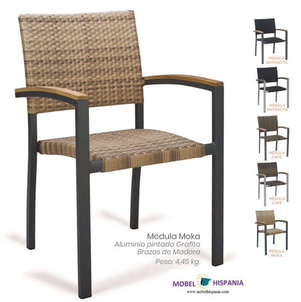 4421 grafito sillon aluminio medula moka