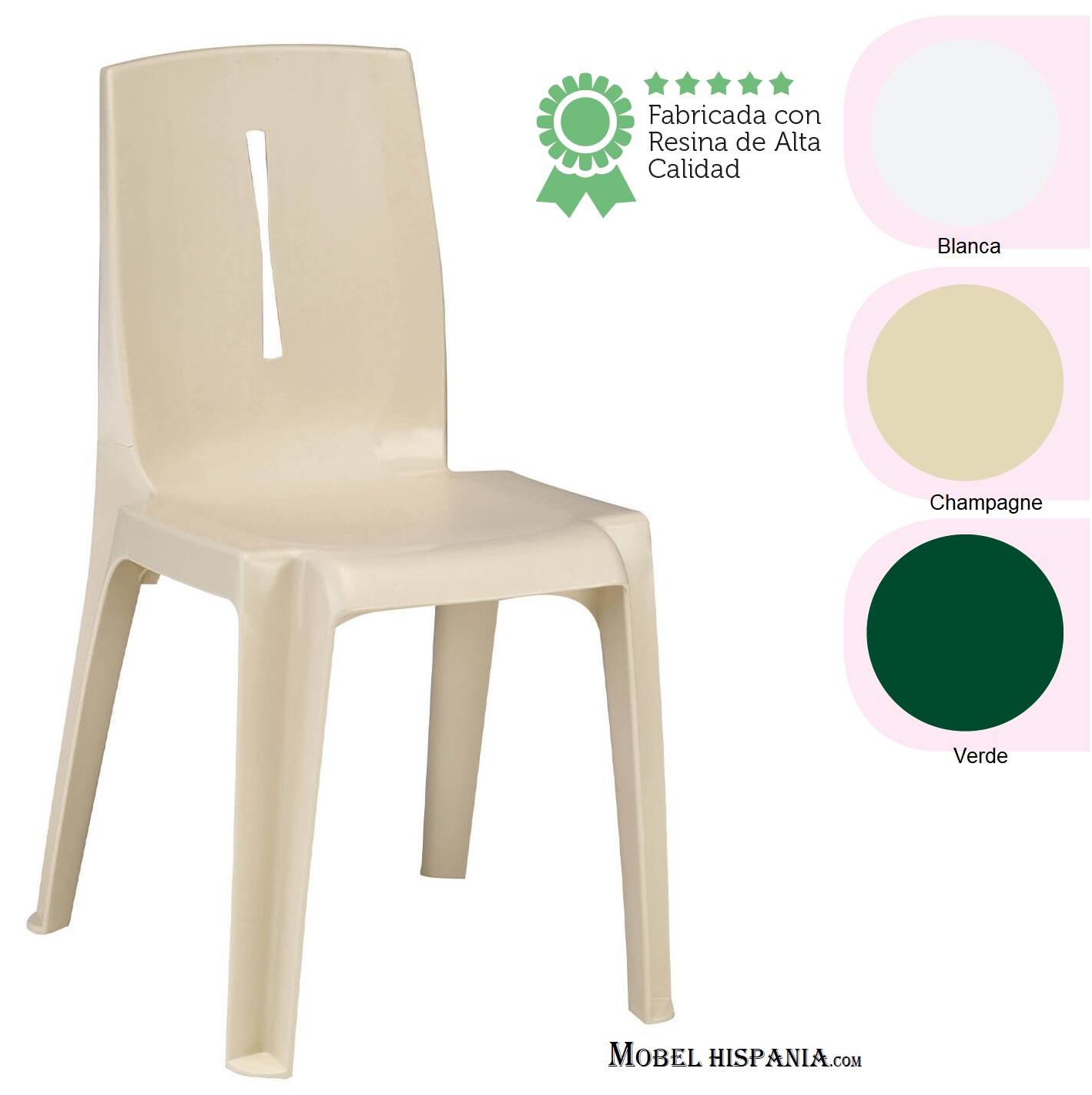 SAL227 silla resina champagne 1