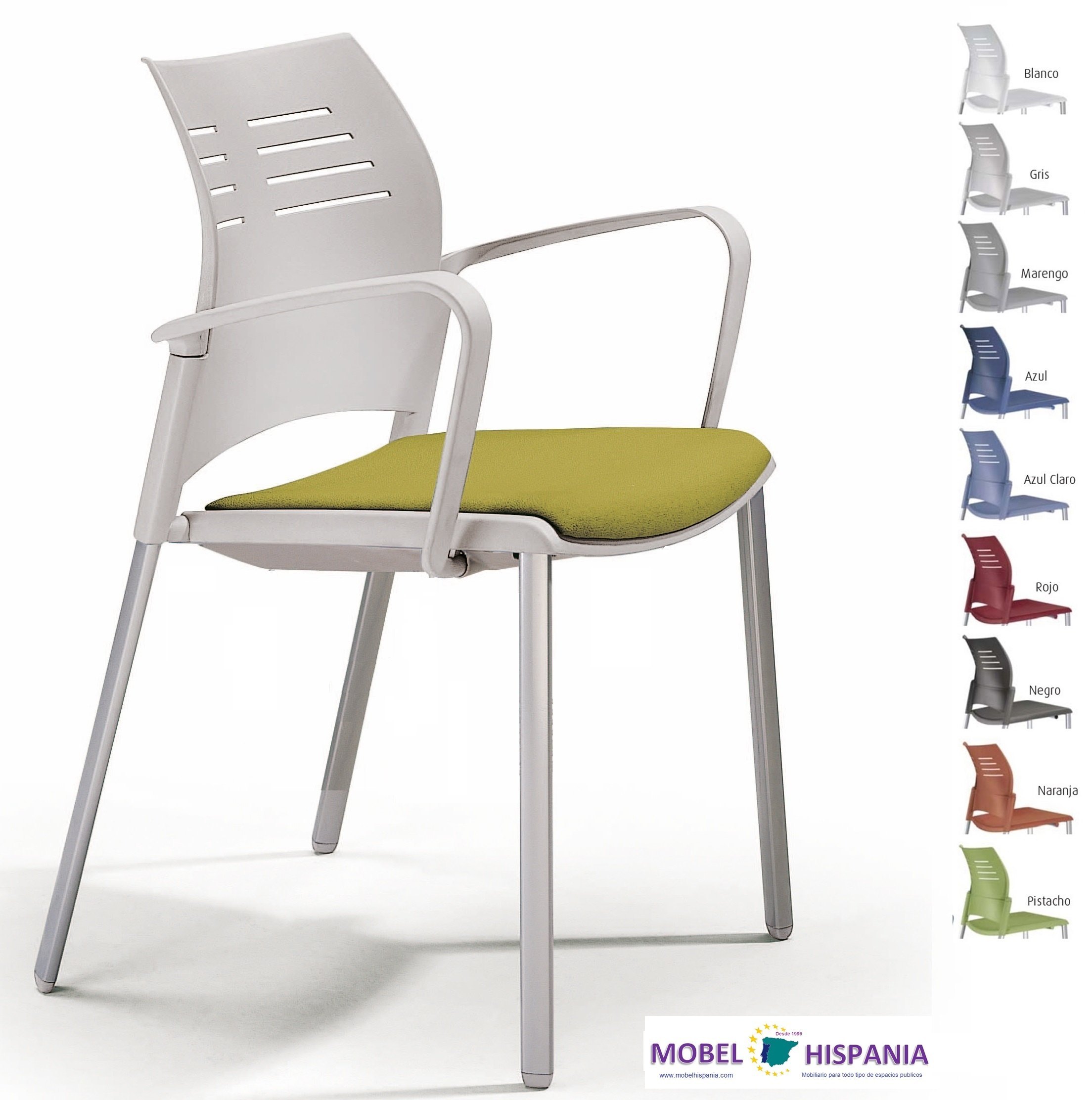 spacio silla brazos tapizada