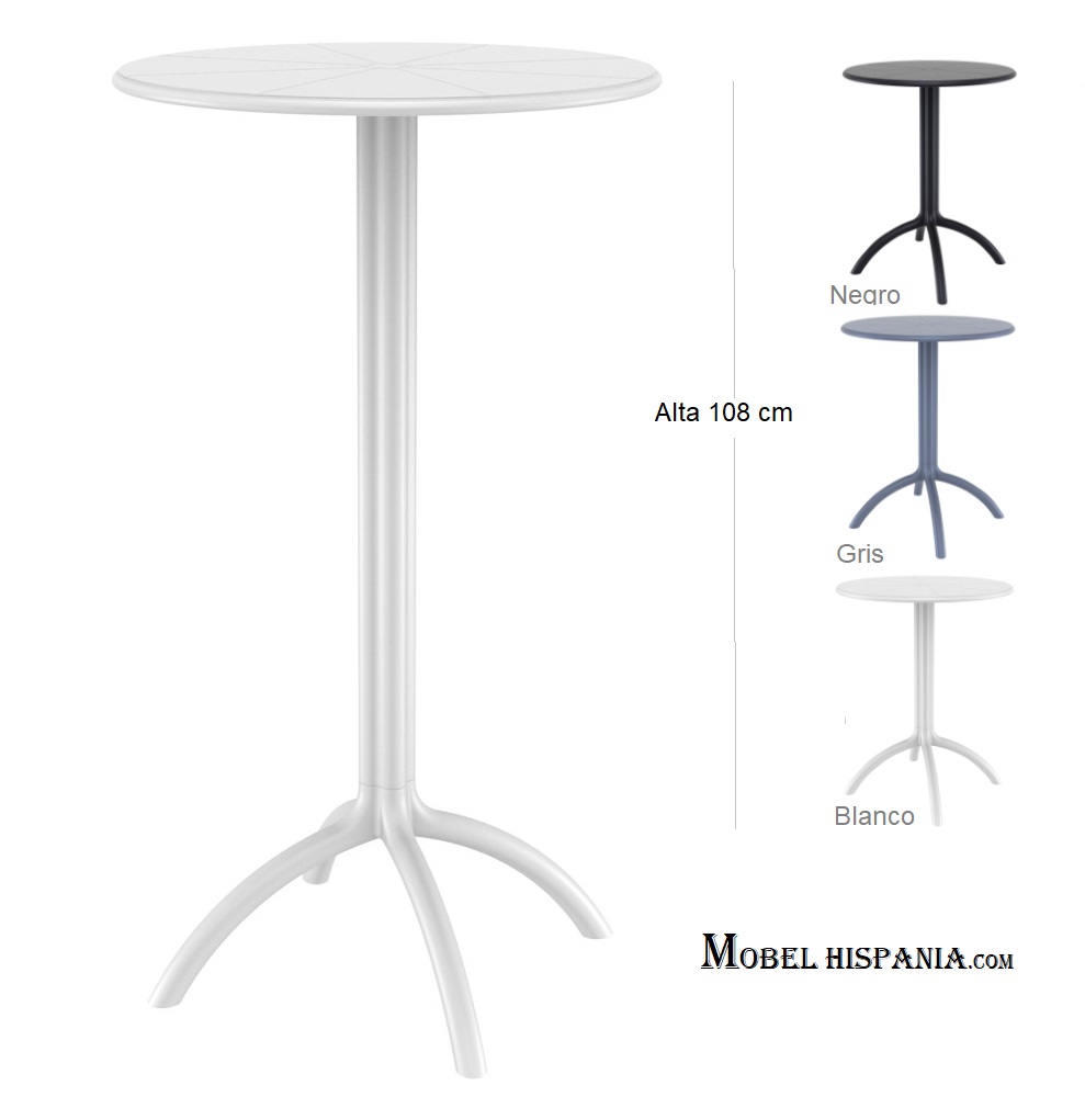 octopus mesa alta blanco negro 01