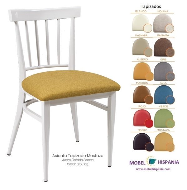 153 Silla blanco Laminado Roble vintage 05