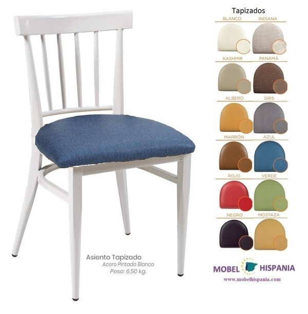153 Silla blanco tapizado Mostaza 01