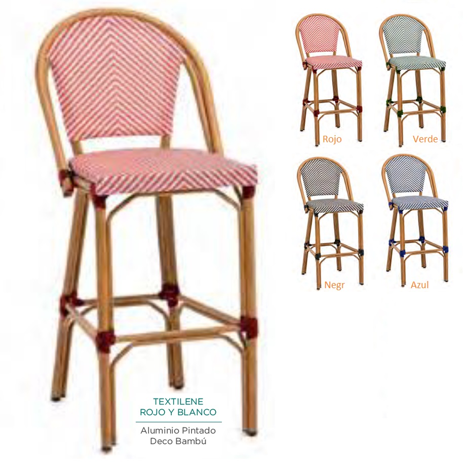 8229 Taburete aluminio bambu textiline negro blanco 02 1