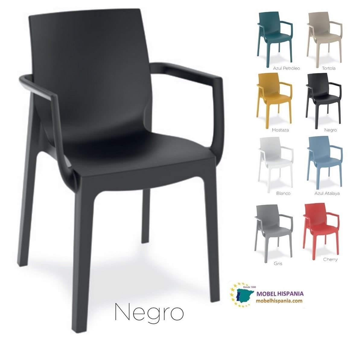 Iris silla polipropileno gris 05 2