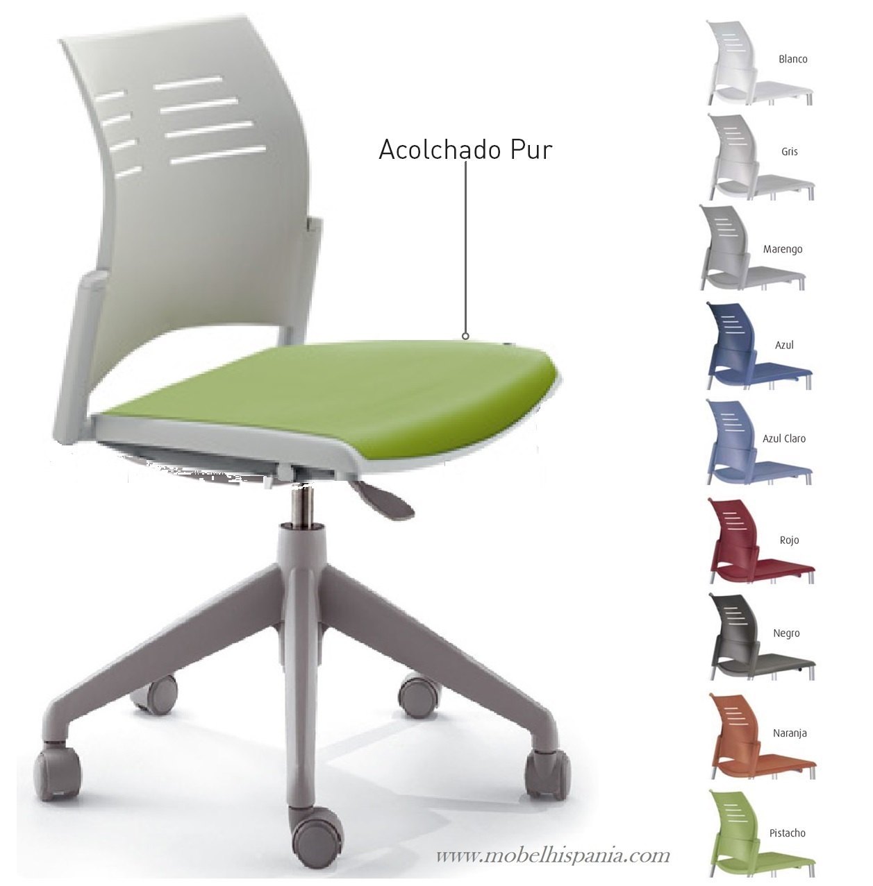 spacio silla operativa tapizada pur colectividades 1