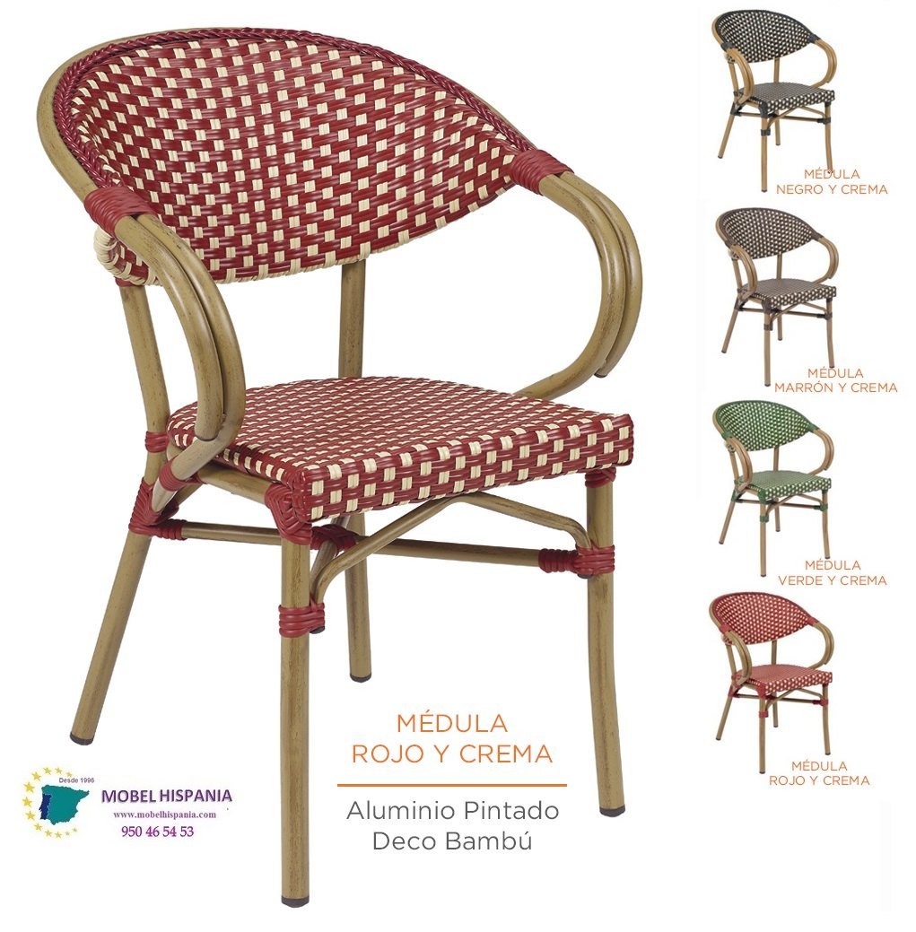 4090 sillon aluminio bambu medula verde crema 04 1