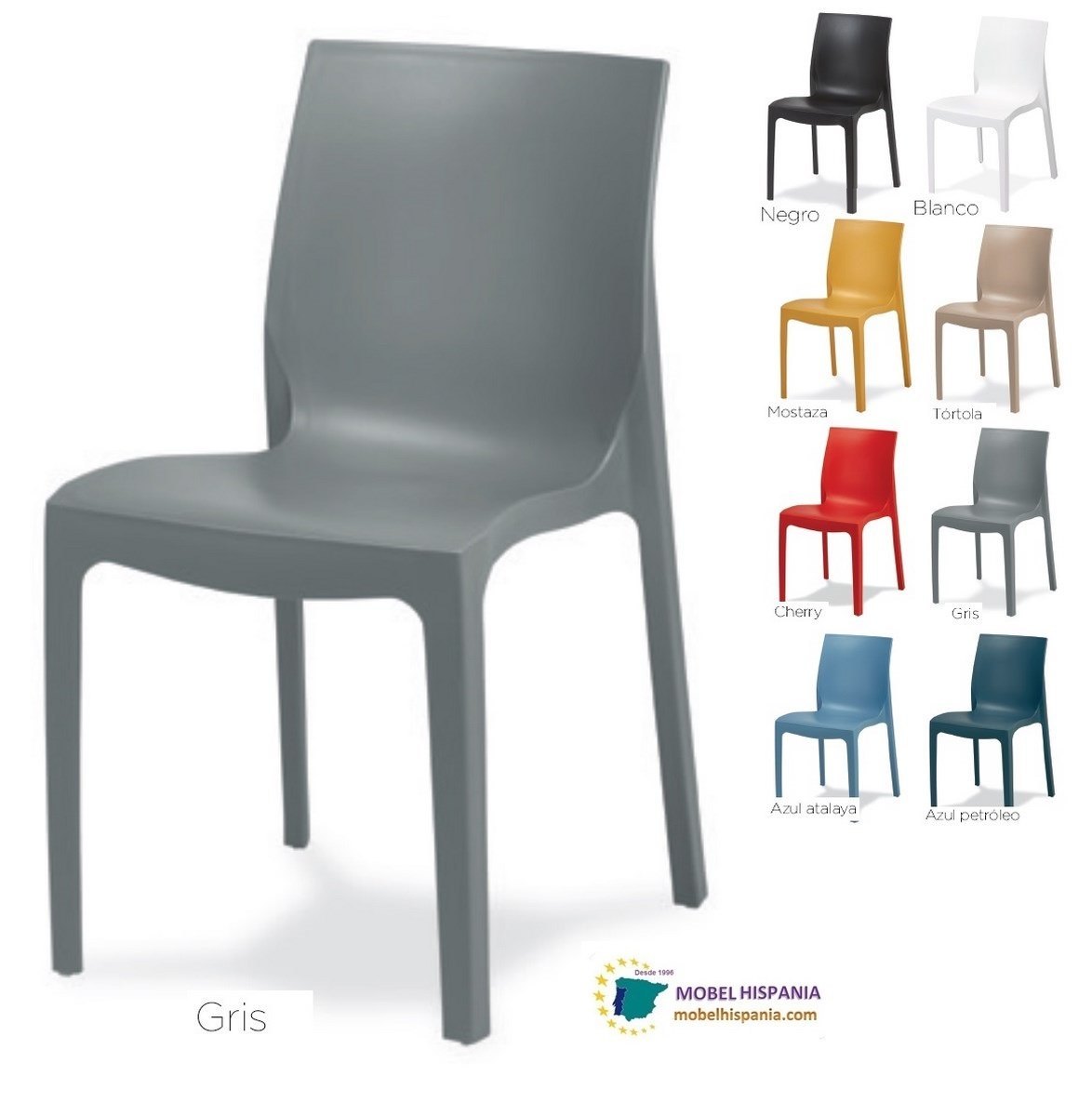 1110 silla polipropileno gris 3