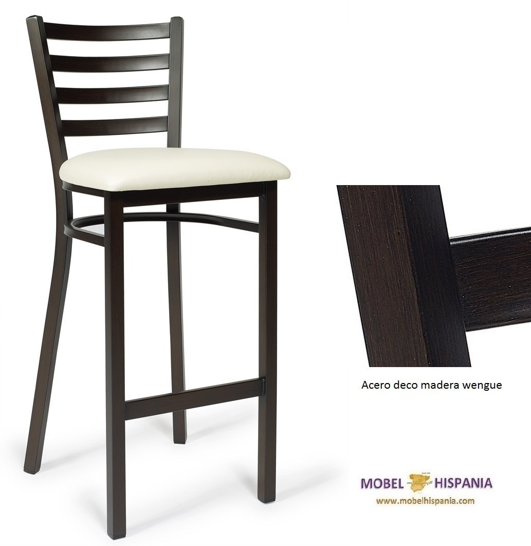 AMERICA Silla acero wengue madera 02