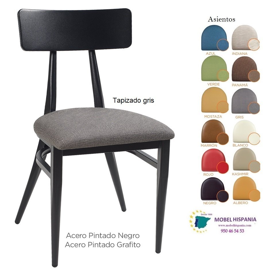 187 Silla Negro Tapizado Azul 02 1