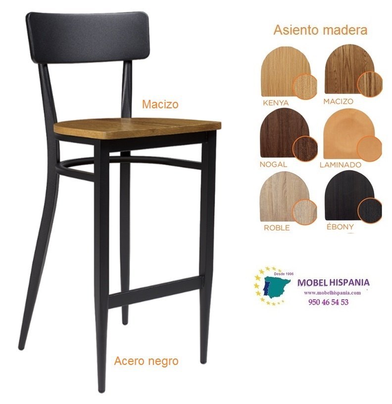 187 silla metal grafito macizo madera 01 1