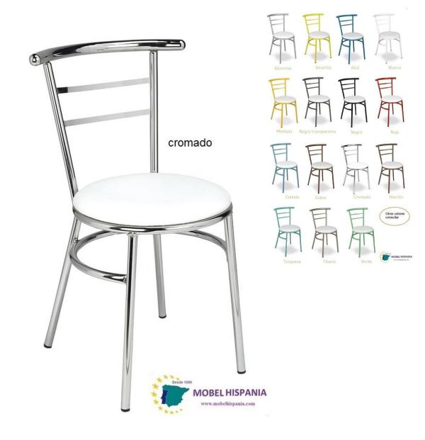 101 silla cromado