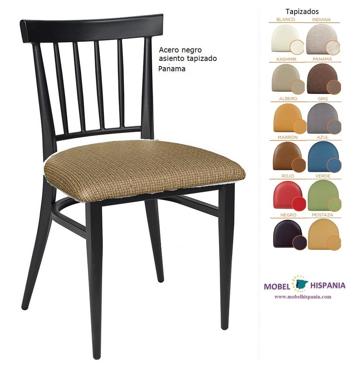 153 silla metal negro asiento tapizado indiana 02