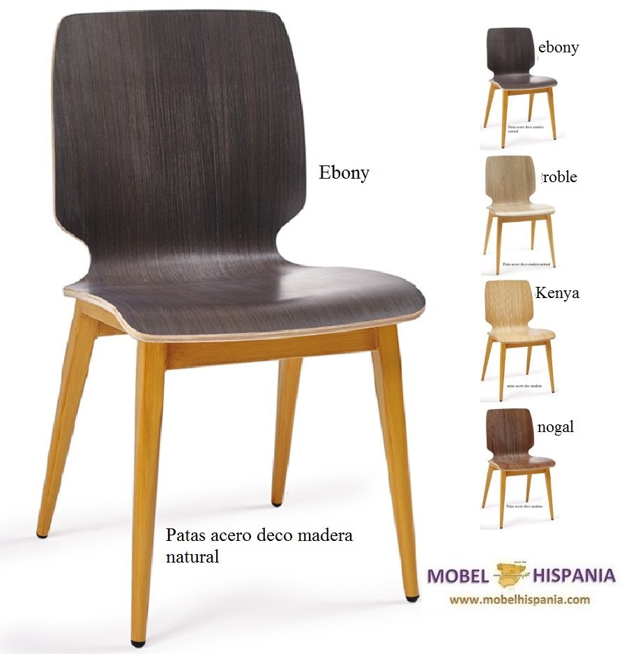 DENVER silla c4 deco madera carcasa ebony 1