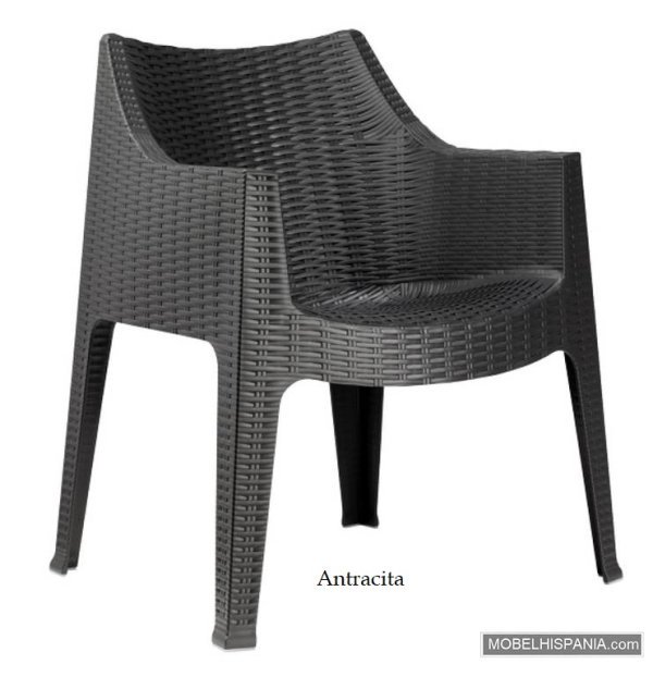 2321 sillon butaca rattan negro