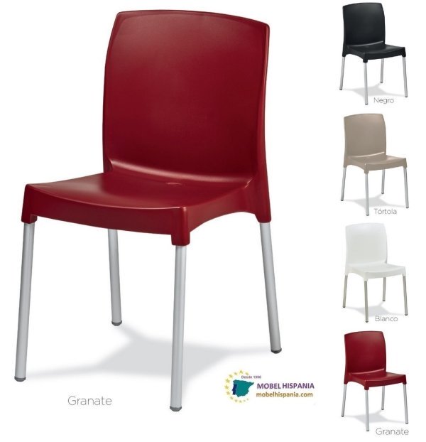 EVENTIS silla aluminio polipropileno blanca 02 5