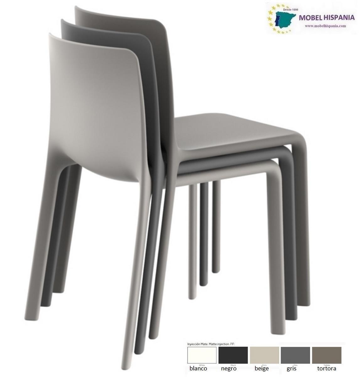 V1kes silla polipropileno negra 1 06 3