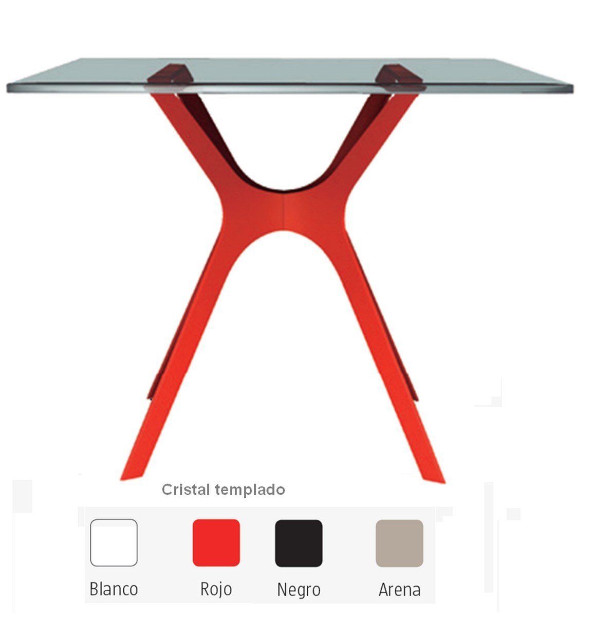 vela mesa diseno rectangular cristal rojo 04