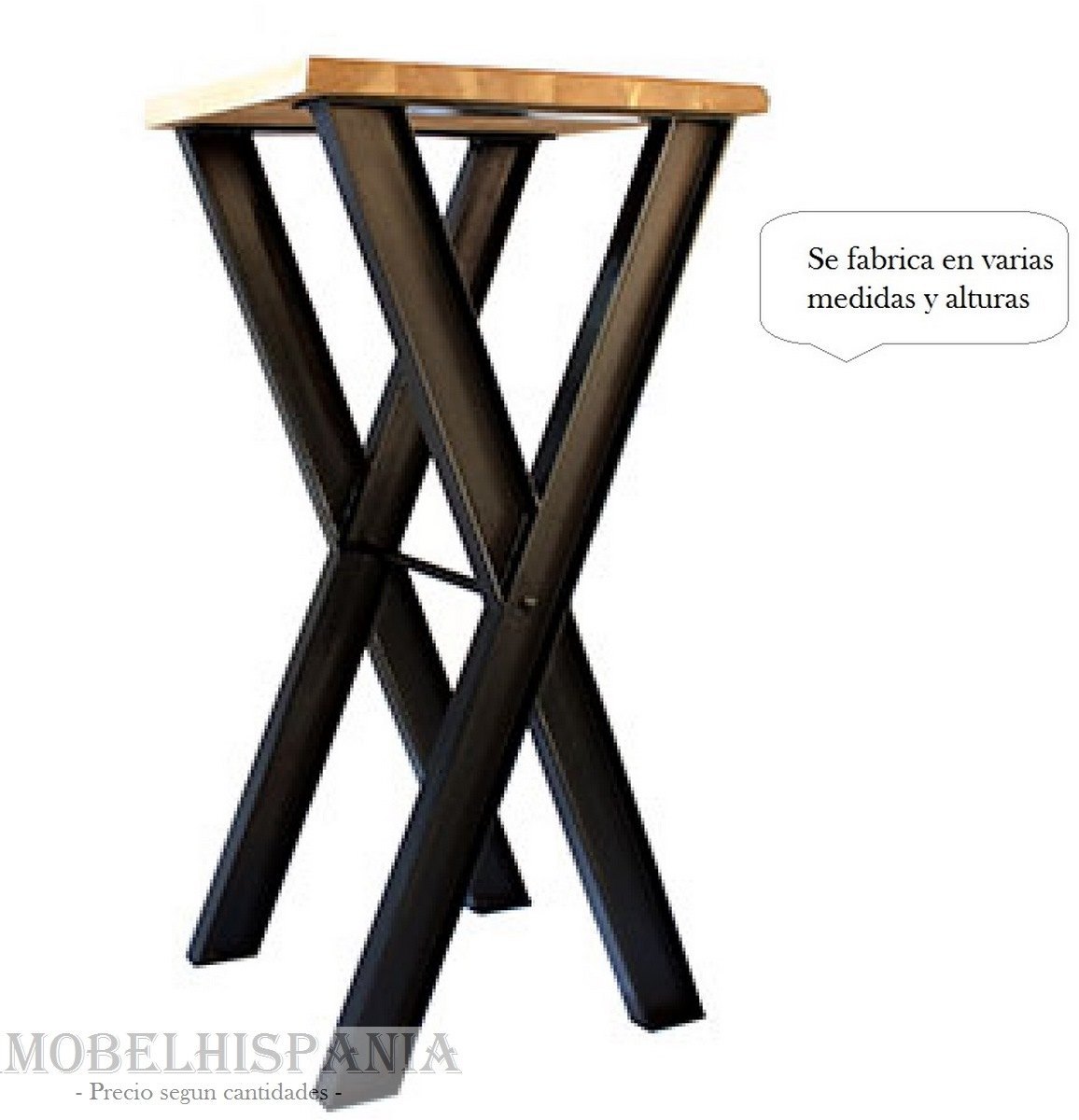 CRUZ mesa alta metalica industrial 3 03