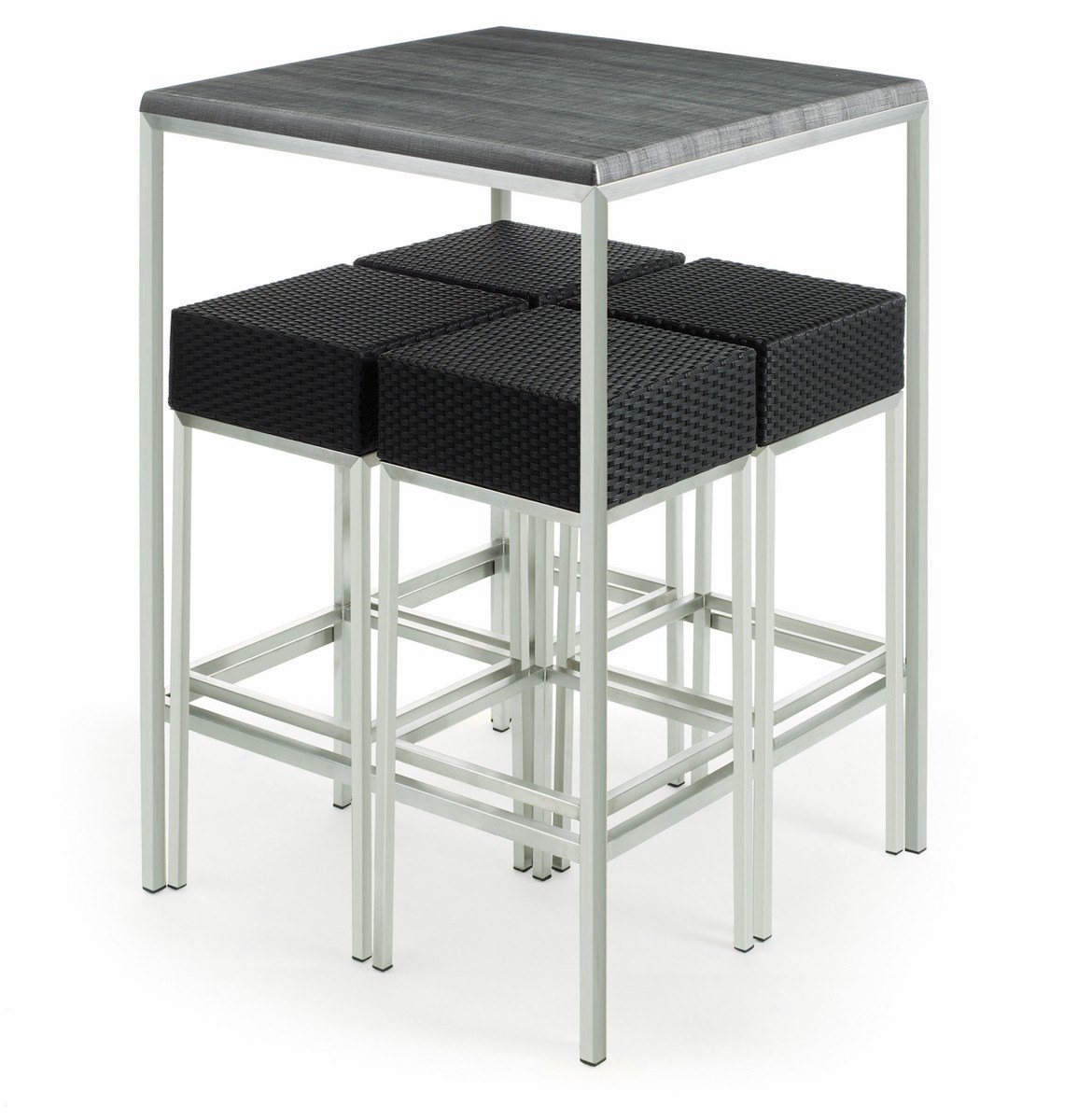 zurich mesa alta inoxidable cuadrada