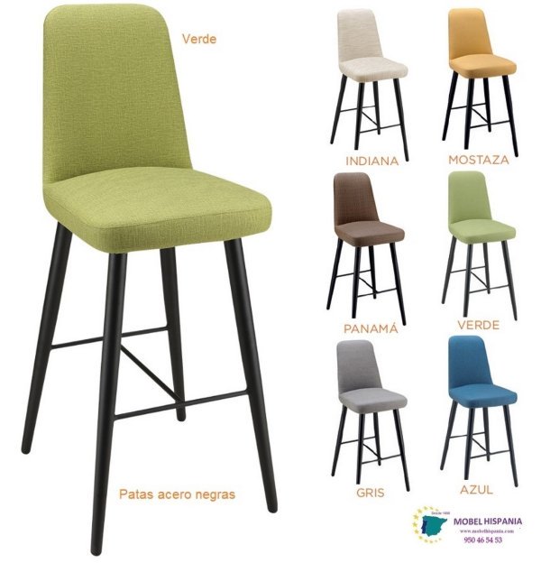 RB6630 Silla metalica negra verde 06