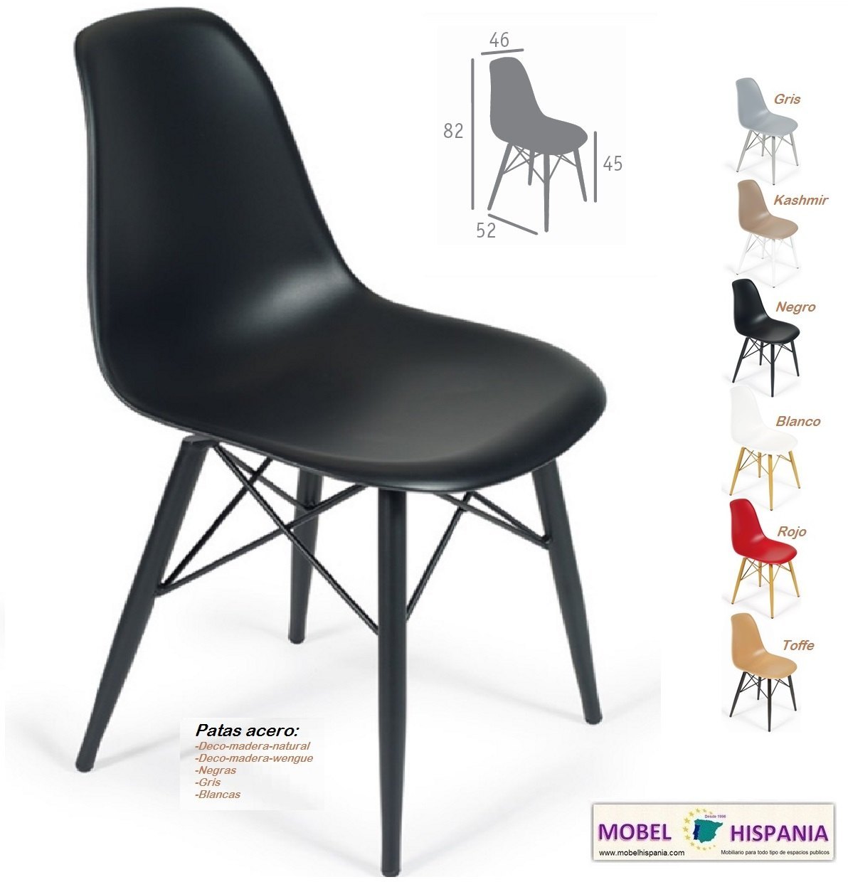 picasso taburete acero negro 04