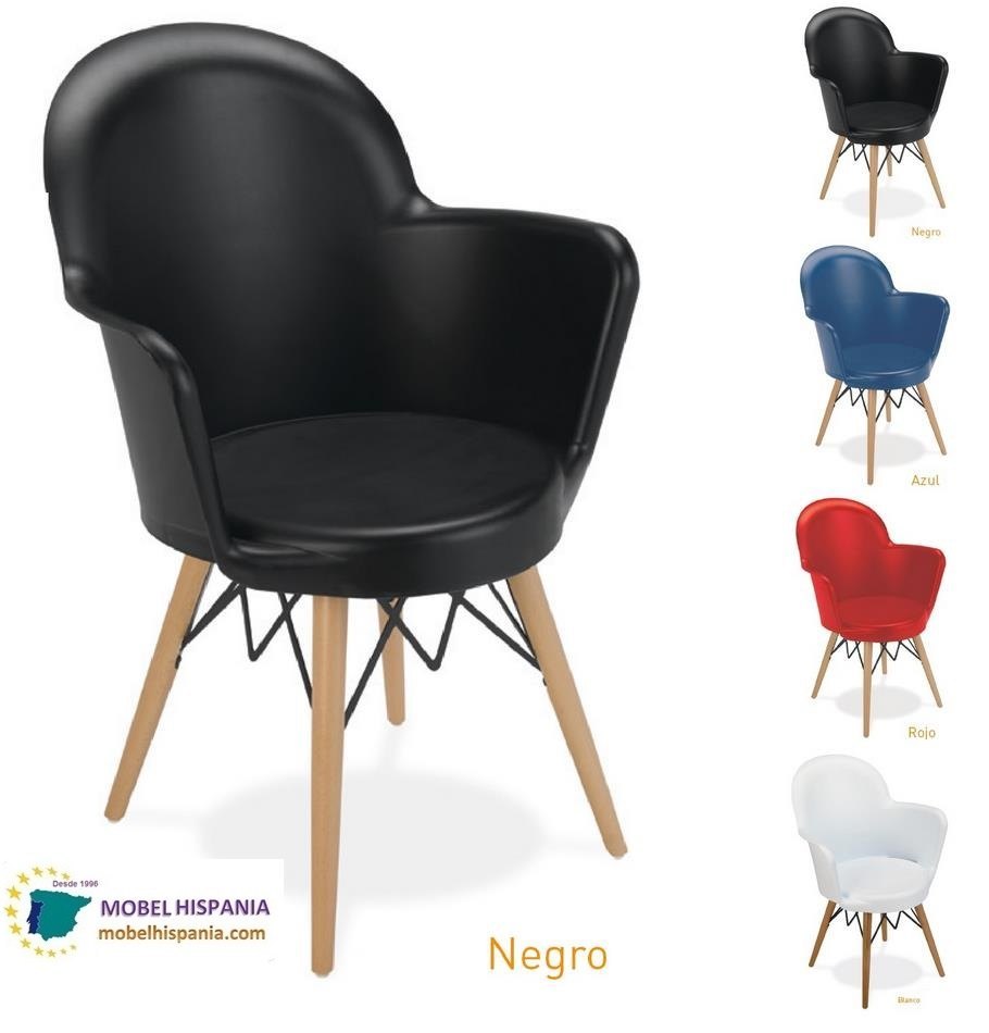 2720 sillon madera pvc negro 3