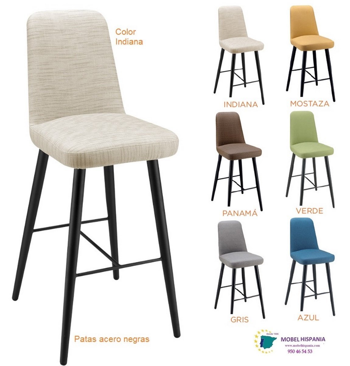 RB6631 taburete metal indiana