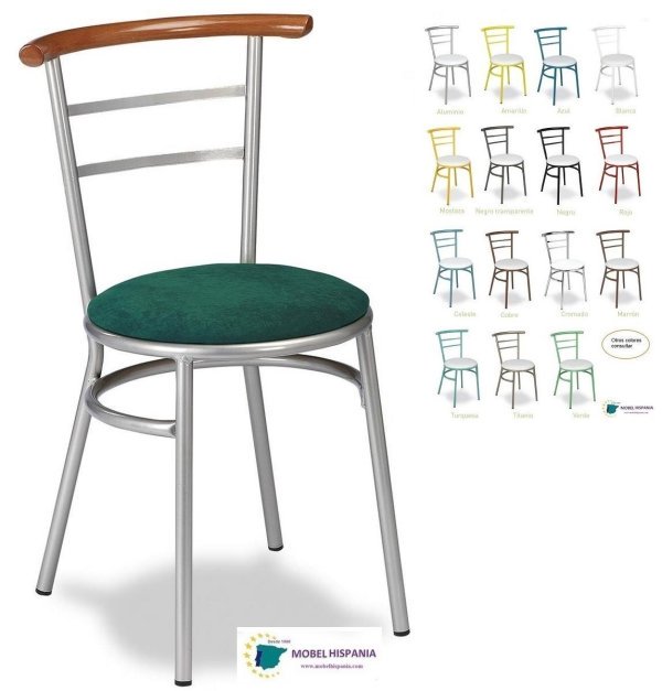 102 silla metalica tapizada
