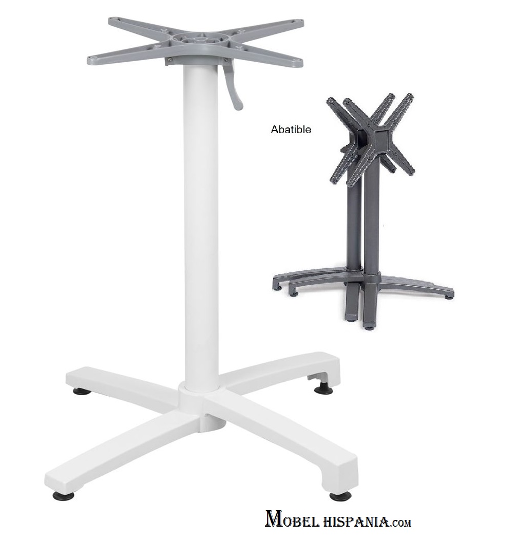 OWEN pie mesa abatible blanca