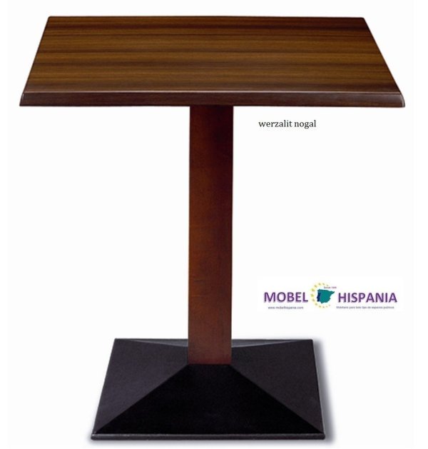 4160_mesa_columna_madera-werzalit-nogal 4160 mesa columna madera werzalit nogal